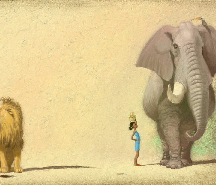 Uncle Elephant - digital illustration by Matt Ottley