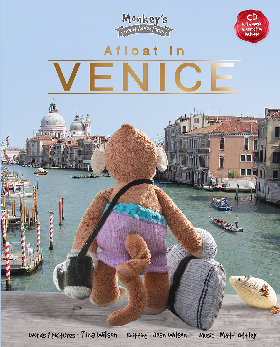 Children's picture book cover for Afloat in Venice